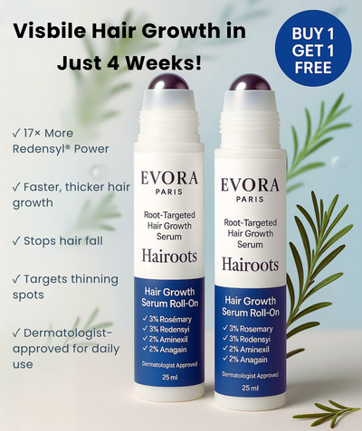 EVORA PARIS Hairoots™ | Advanced Root-Targeted Serum to Regrow Thicker, Fuller Hair