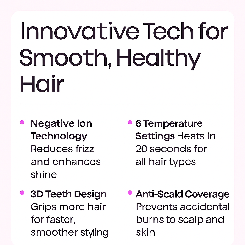 Evora Instant Hair Straightener Brush