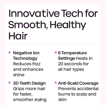 Evora Instant Hair Straightener Brush