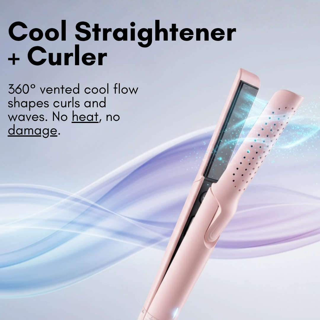 Evora Cool Air Styler & Straightener | 0% Heat Damage. 100% Style.