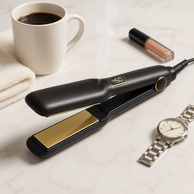 Evora EasyGlide Straightener | 2x Wider Plates to Save Your Time