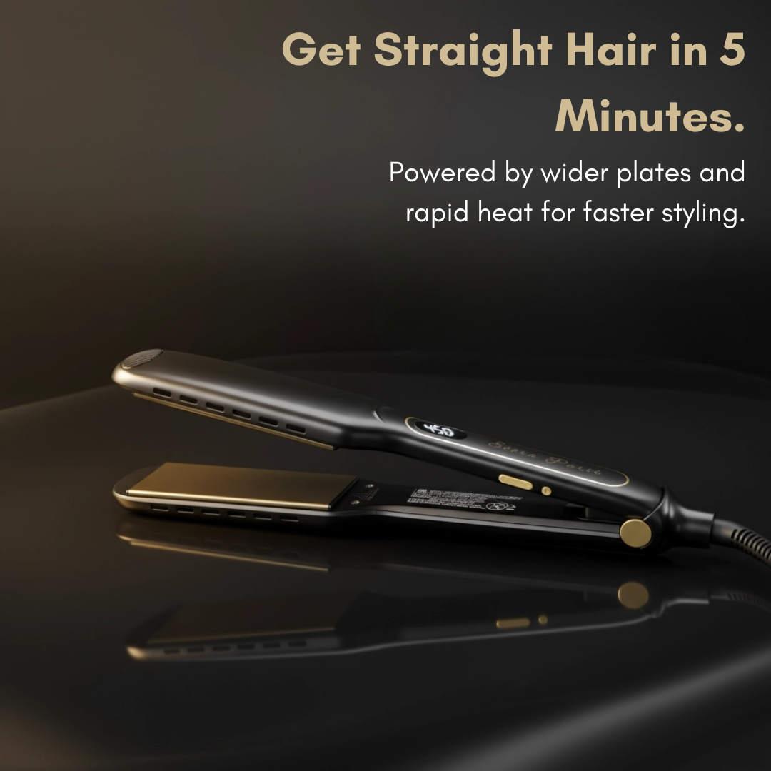 Evora EasyGlide Straightener | 2x Wider Plates to Save Your Time