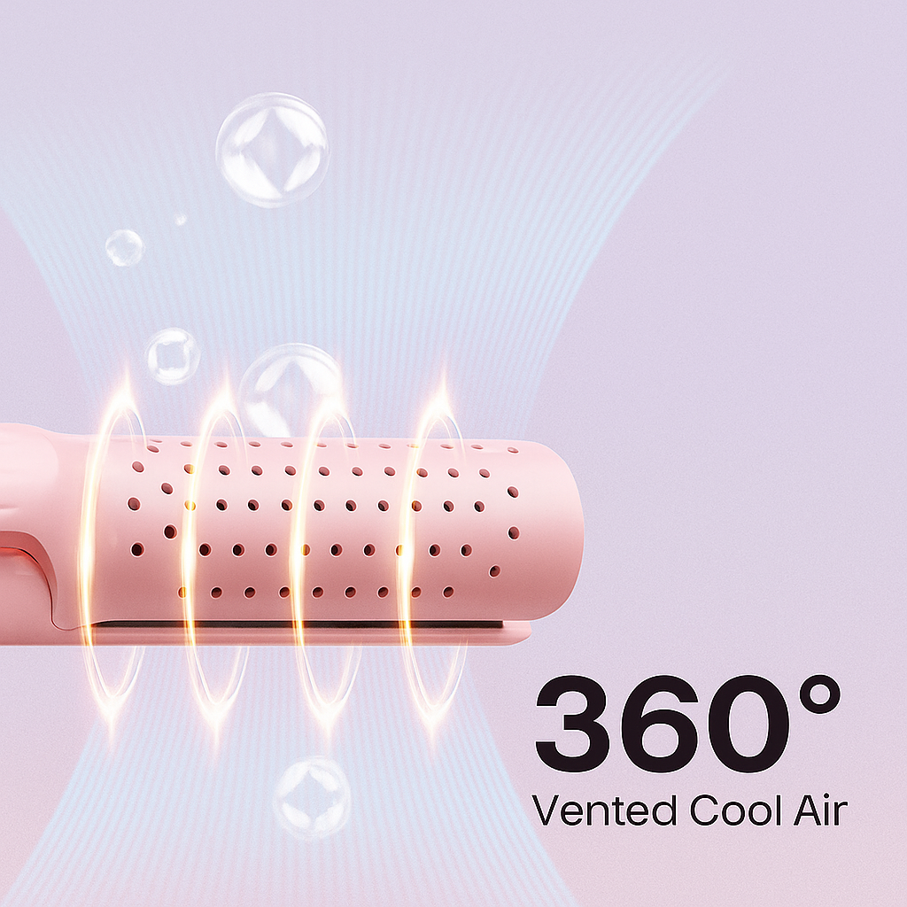 Evora Cool Air Styler & Straightener | 0% Heat Damage. 100% Style.