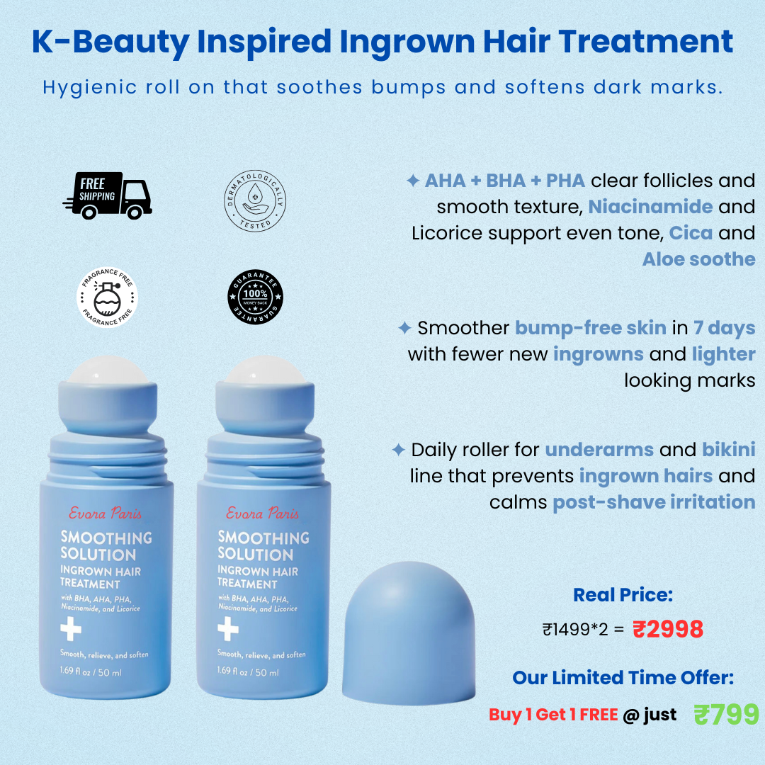 Evora Ingrown Hair & Bump-Free Roller | K-Beauty Inspired Treatment