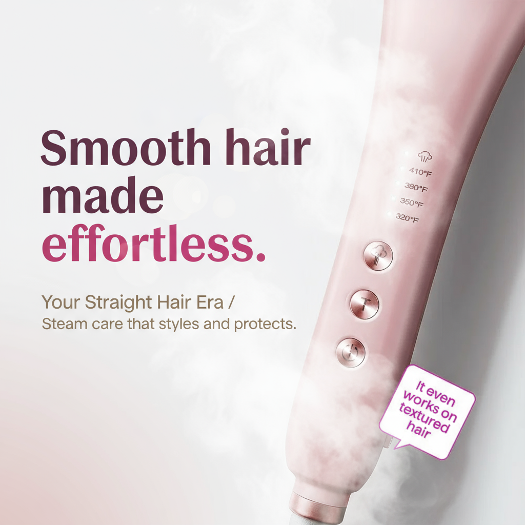 Evora HydroSteam - Steam Straightener Brush